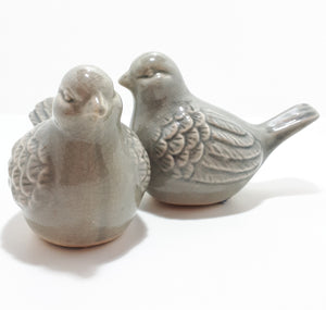 Pair Of Decorative Ceramic Bird Figurines