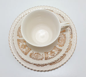 Antique 1913-1920’s Johnson Bros Porcelain Tea Trio – JB10 & JB13 Gold Pattern