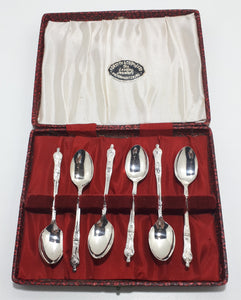 Vintage Boxed Set Of 6 Apostle Spoons From Local Jeweller