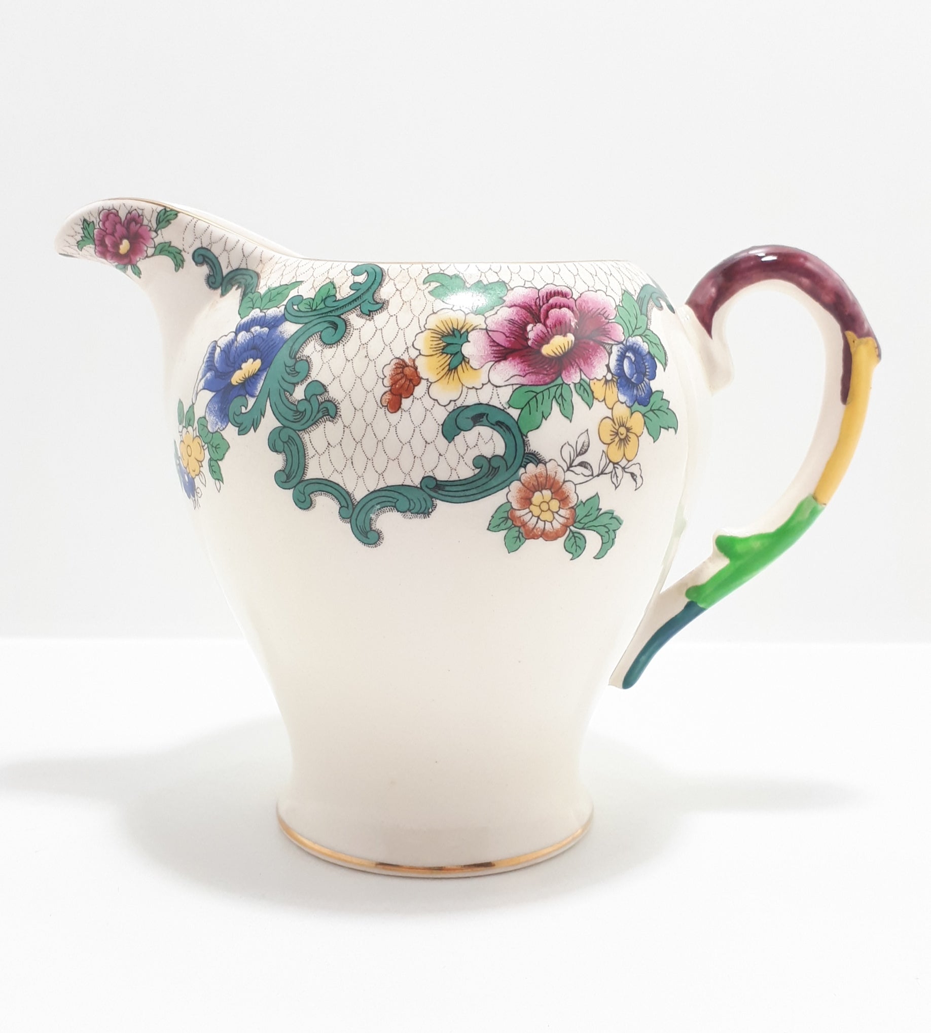 Royal Cauldon Victoria Pattern Porcelain Jug - Small