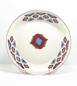 Large Decorated Enamel Fruit Plate – 34 cm