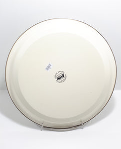 Large Decorated Enamel Fruit Plate – 34 cm