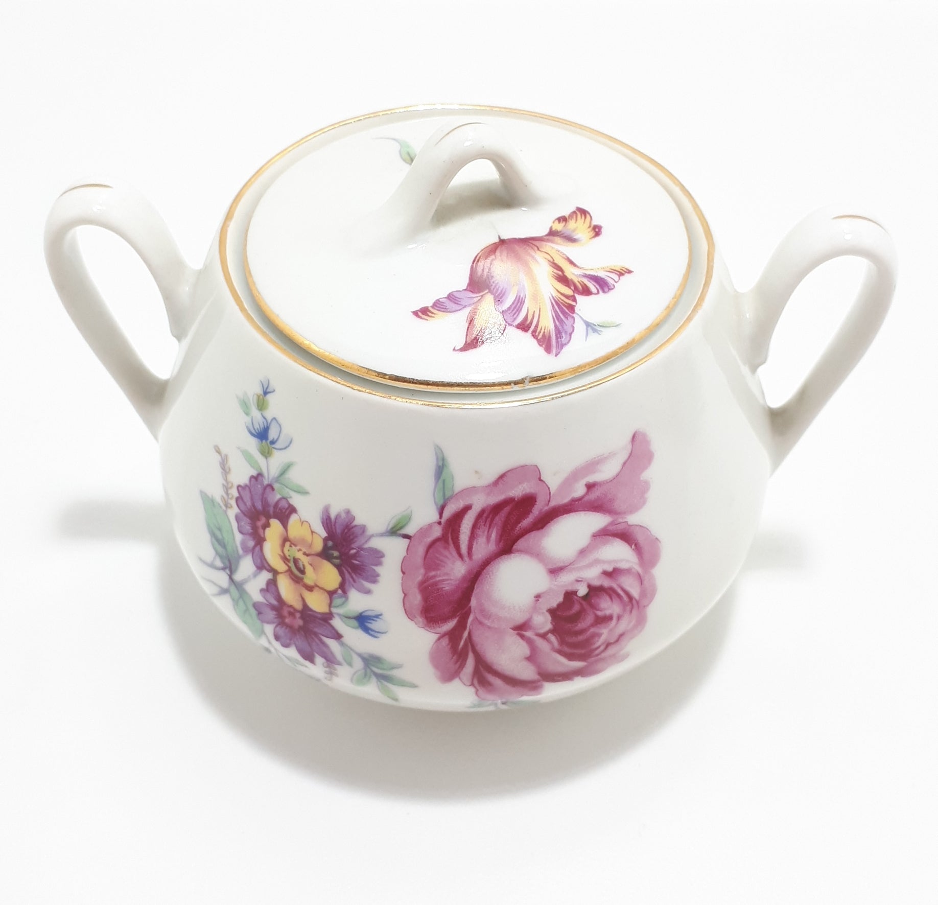 1922-1945 MZ Czechoslovakian Creamer &amp; Lidded Sugar Bowl Set