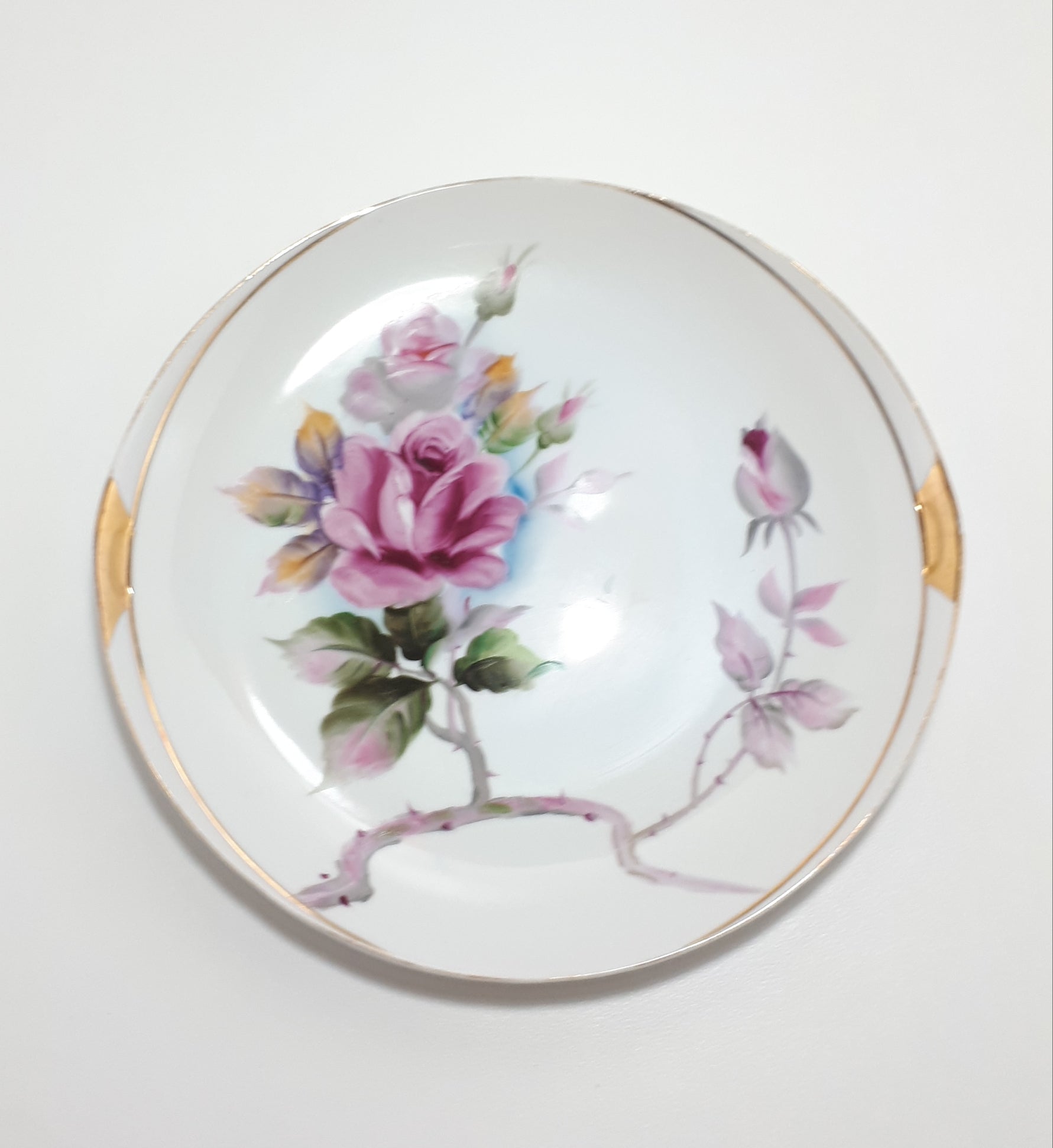 Hand Painted Kingsway Biscuit / Cake Plate – Vintage Rose