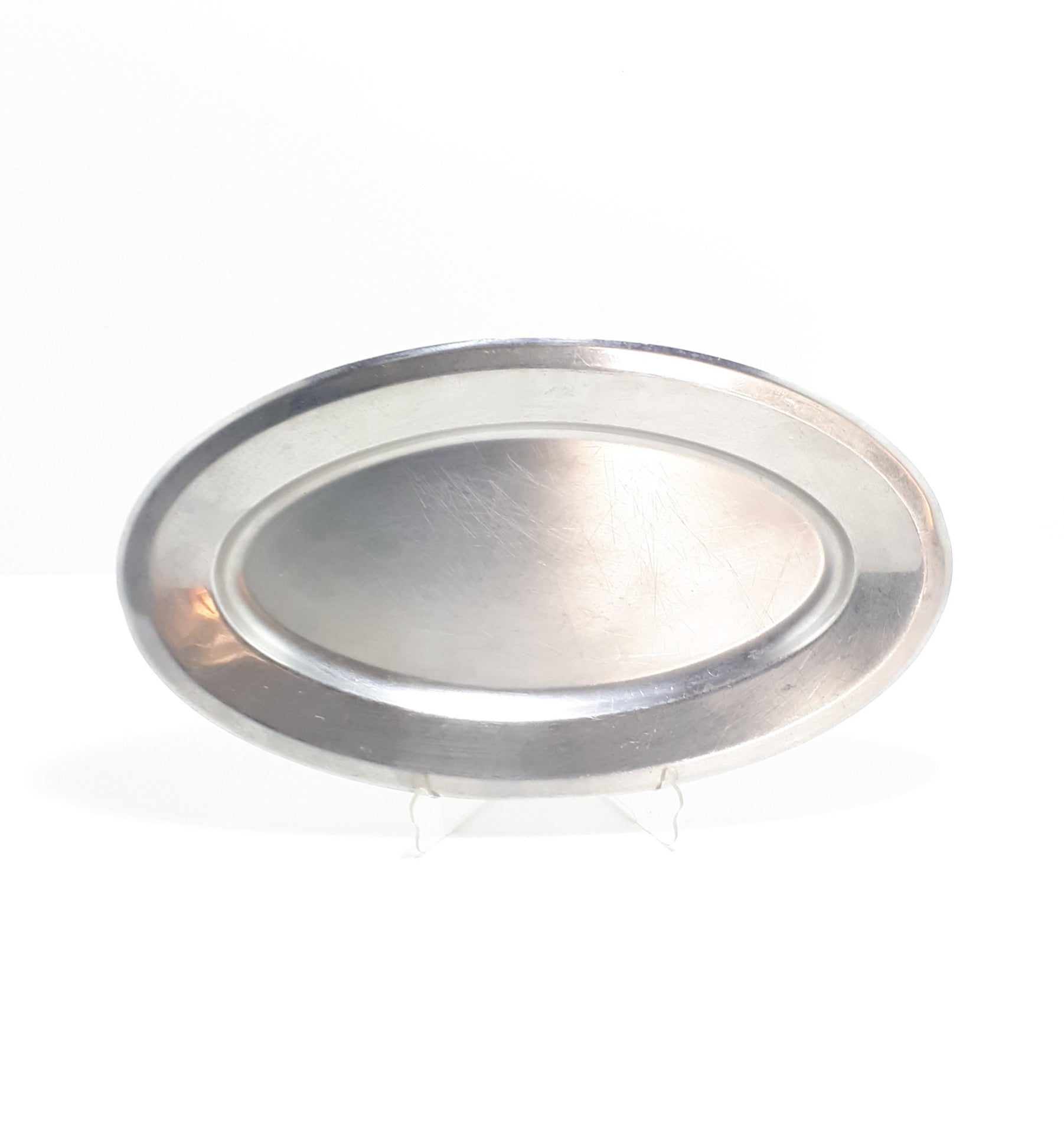 Oval Shaped Stainless Steel Serving Platter