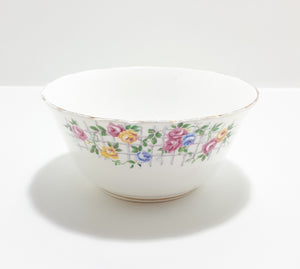 1940’s Tuscan Fine Bone China Large Sugar Bowl - Roses On Trellis C7903G