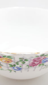 1940’s Tuscan Fine Bone China Large Sugar Bowl - Roses On Trellis C7903G
