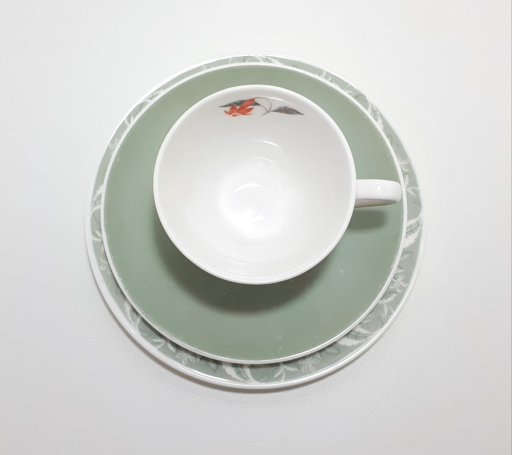 Tuscan Fine English Bone China Tea Trio - Poinsettia