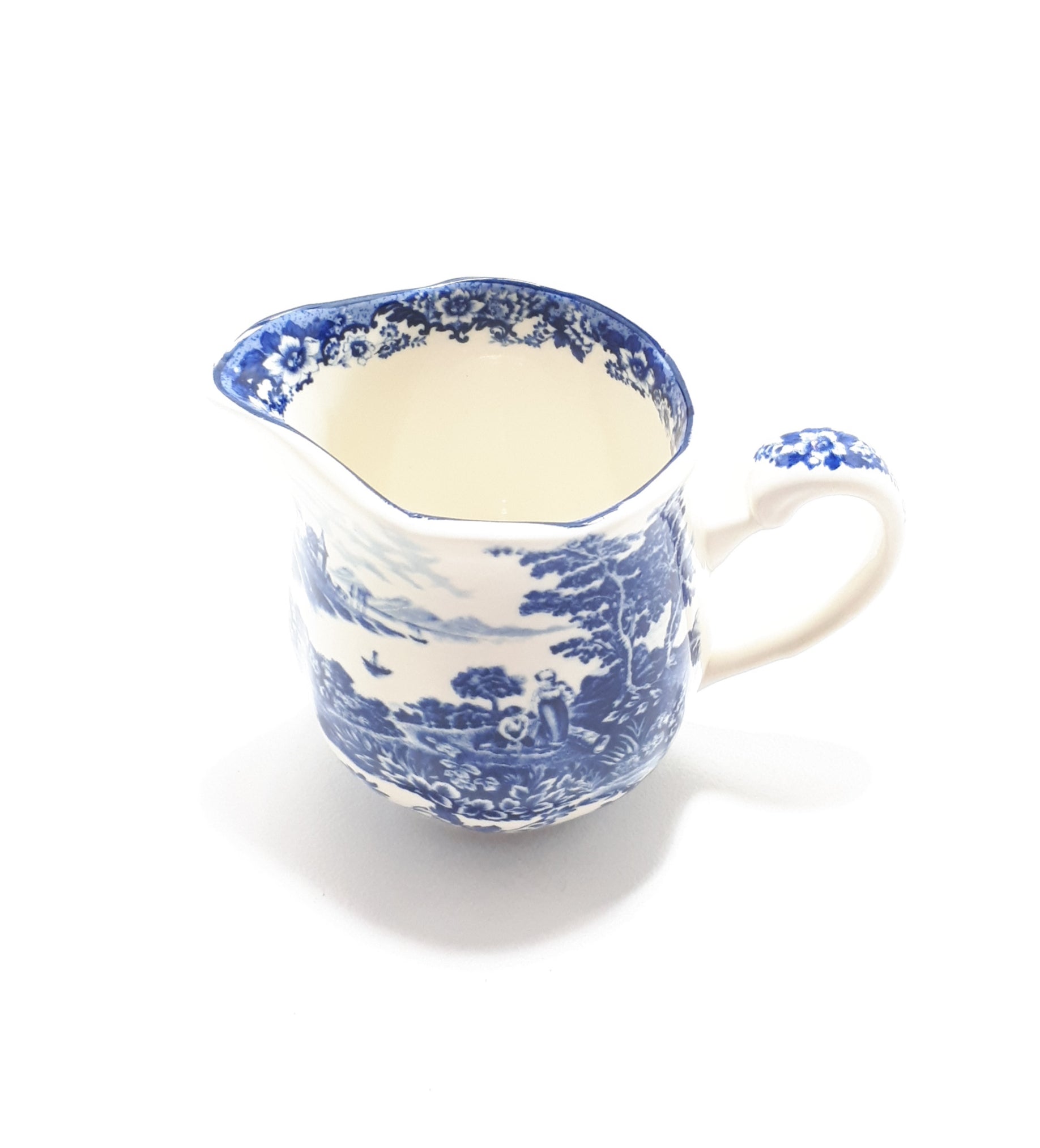 Blue & White William James Pastoral Symphony Creamer