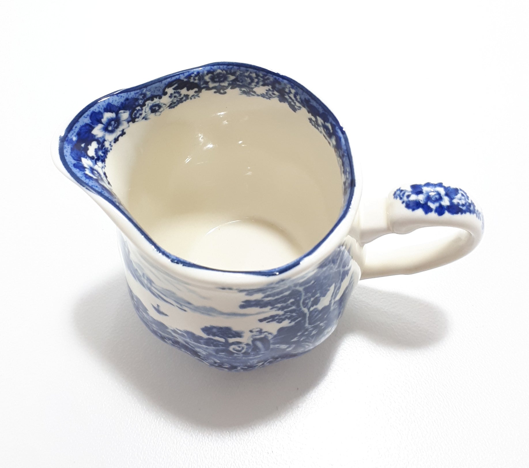 Blue & White William James Pastoral Symphony Creamer