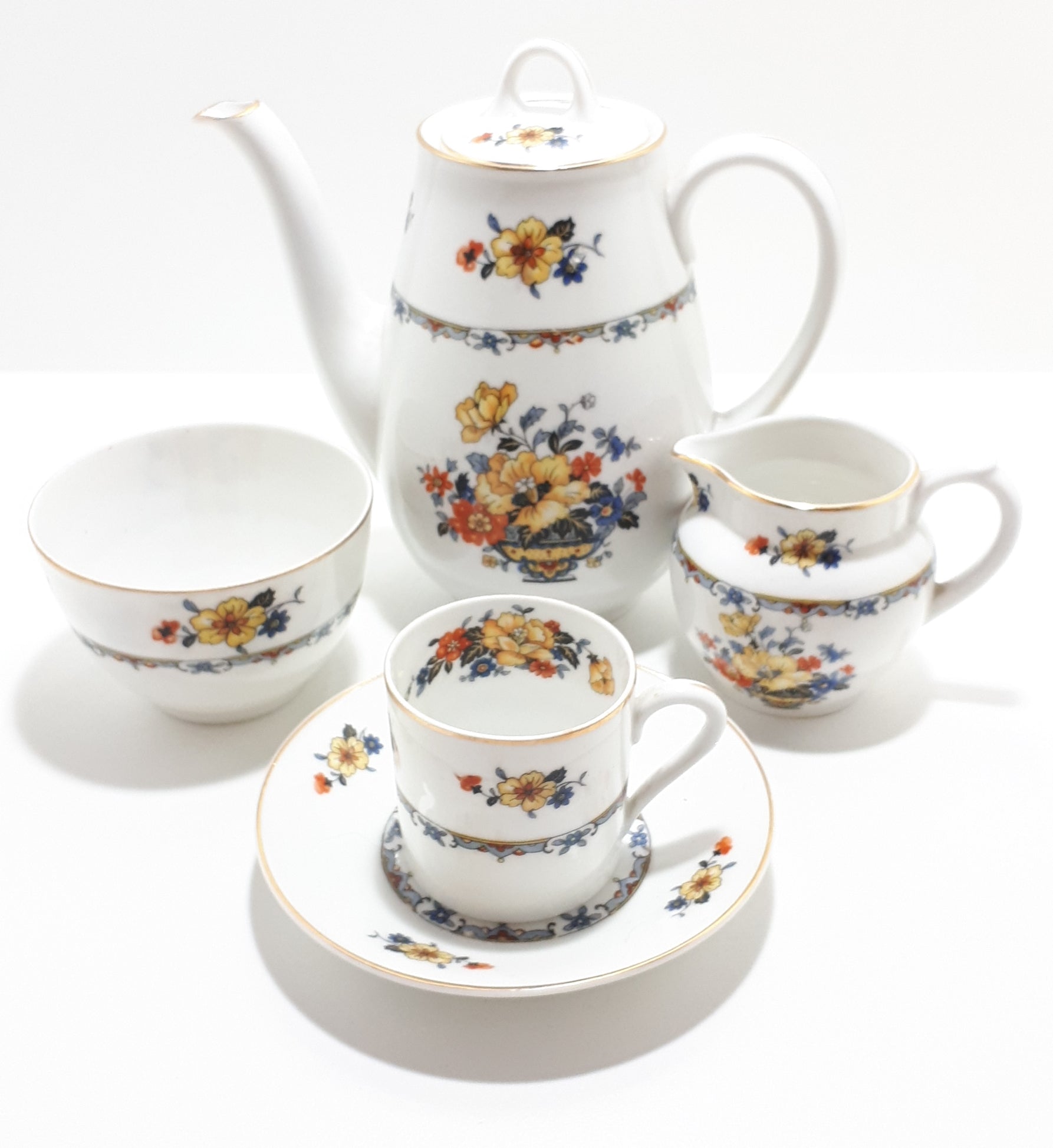 Complete Vintage TK Thun (Czechoslovakia) Coffee Set – 15 Piece