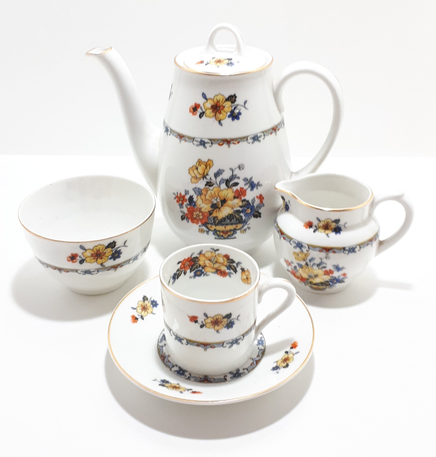 Complete Vintage TK Thun (Czechoslovakia) Coffee Set – 15 Piece