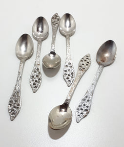 Set Of 6 Vintage Dutch Elwezetta Tea Spoons