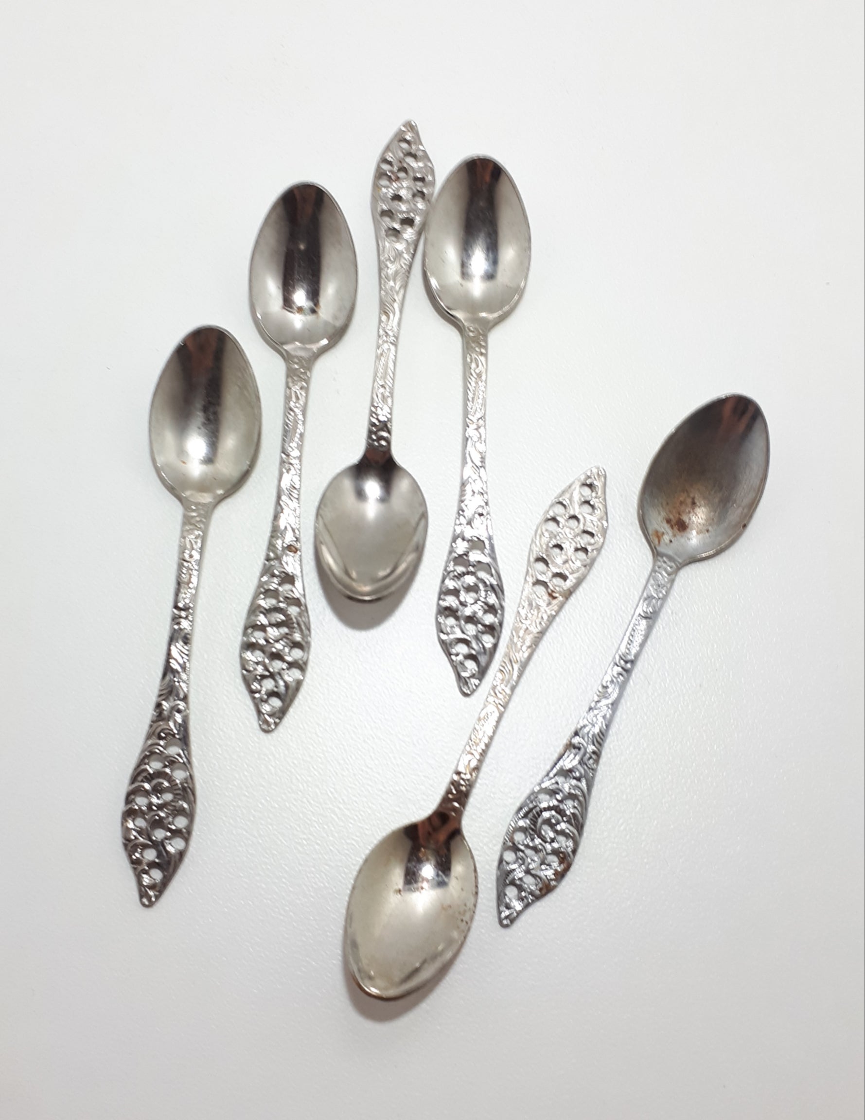 Set Of 6 Vintage Dutch Elwezetta Tea Spoons