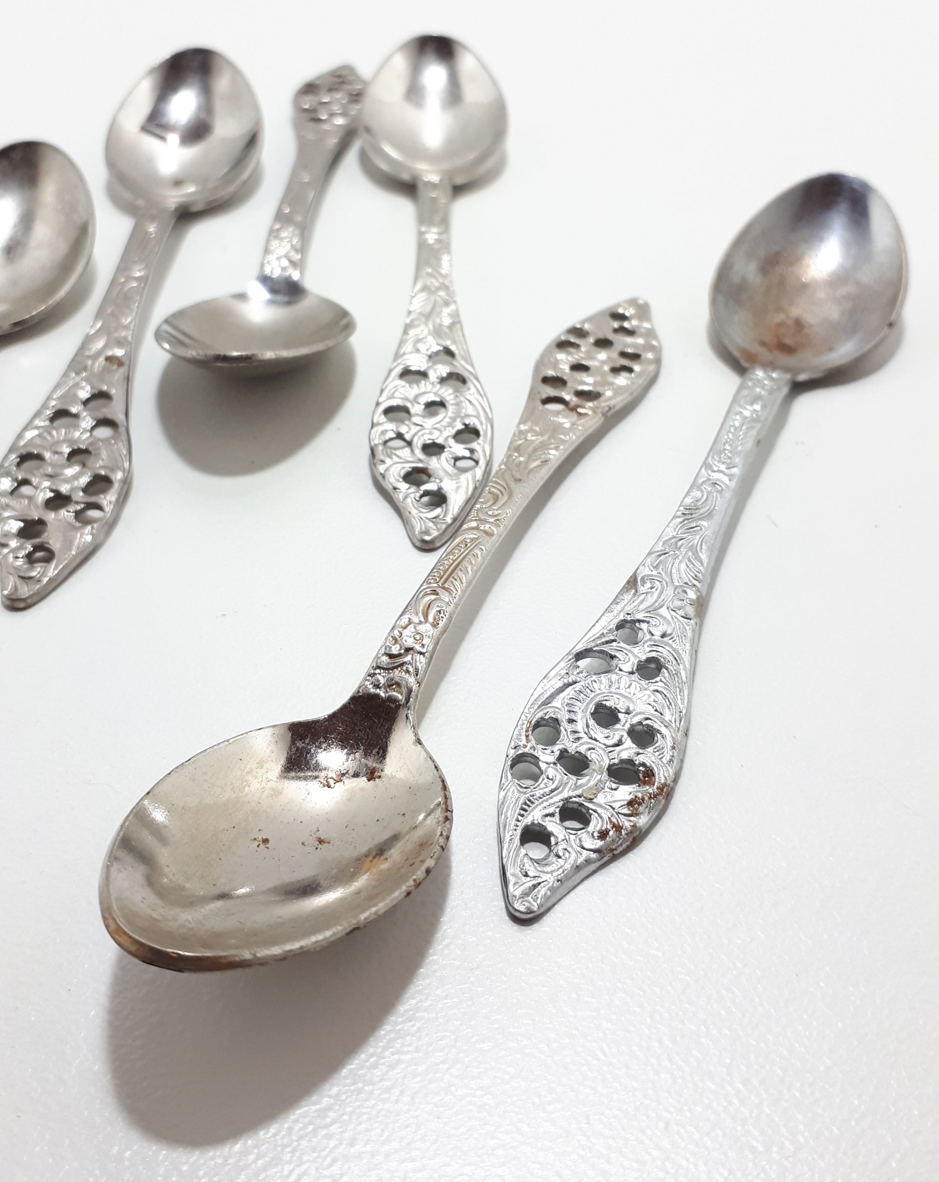 Set Of 6 Vintage Dutch Elwezetta Tea Spoons