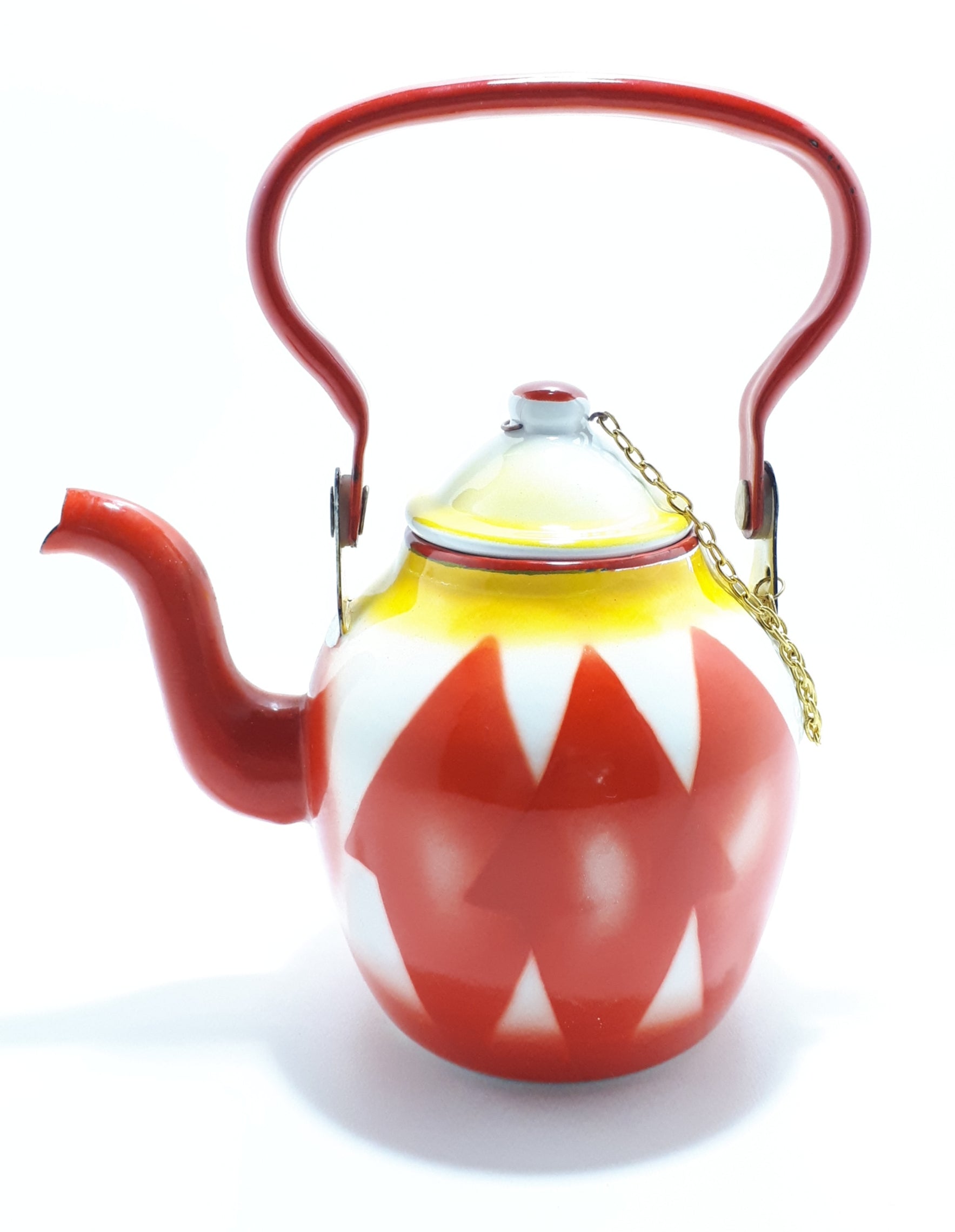 Quirky Little Garnet Enamel Tea Pot – 1 Litre Capacity