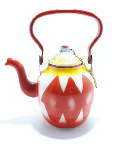 Quirky Little Garnet Enamel Tea Pot – 1 Litre Capacity