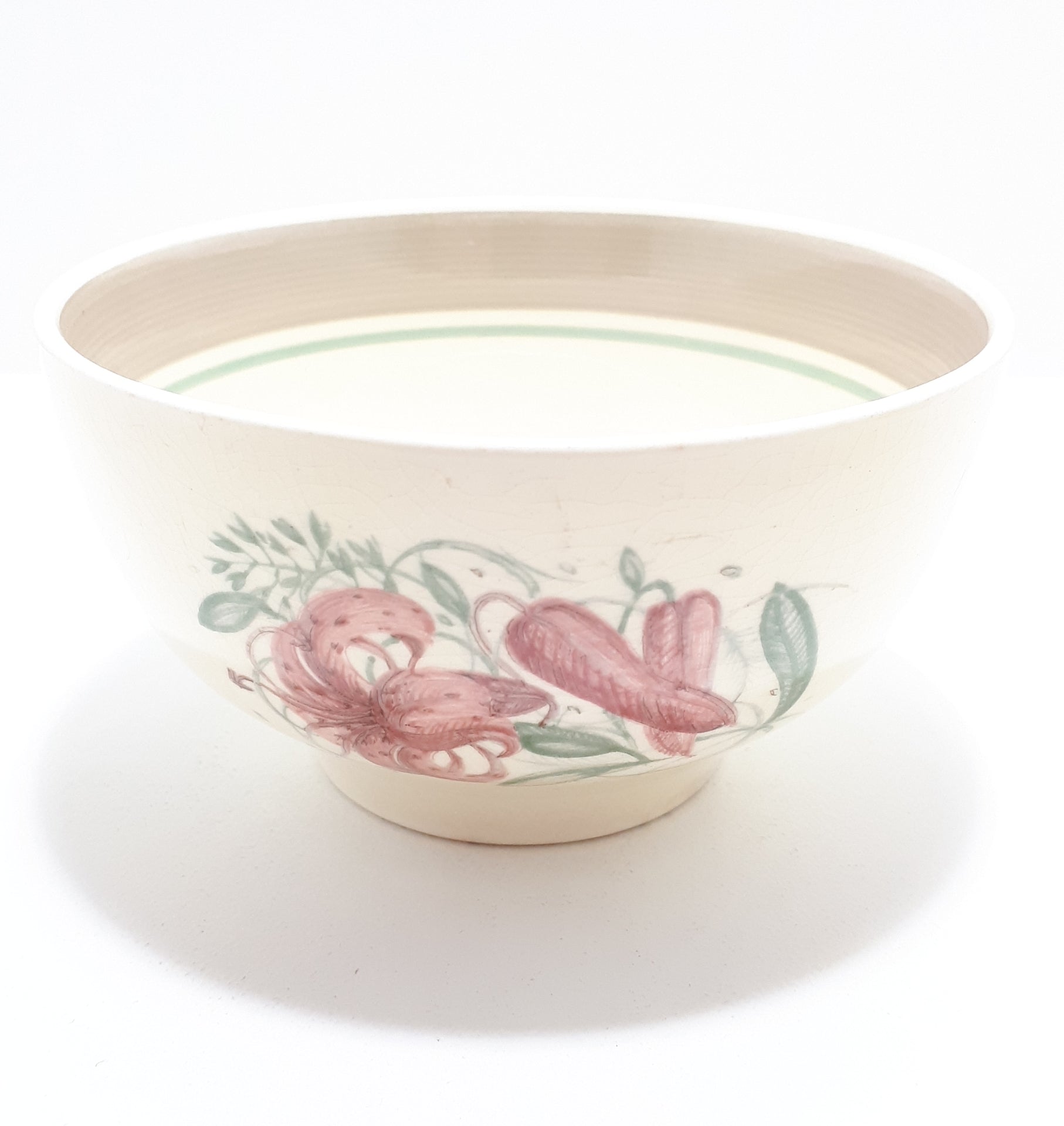 Susie Cooper Kestrel Shape Creamer & Large Open Sugar Bowl –Tiger Lily Pattern