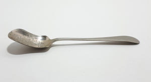 Vintage Stainless Nickel Silver Sugar Spoon – Etched Bowl