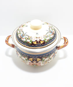 Decorated Enamel Cooking Pot