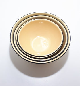 Vintage Enamel 4 Piece Bowl Set