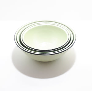 Vintage Enamel 4 Piece Bowl Set