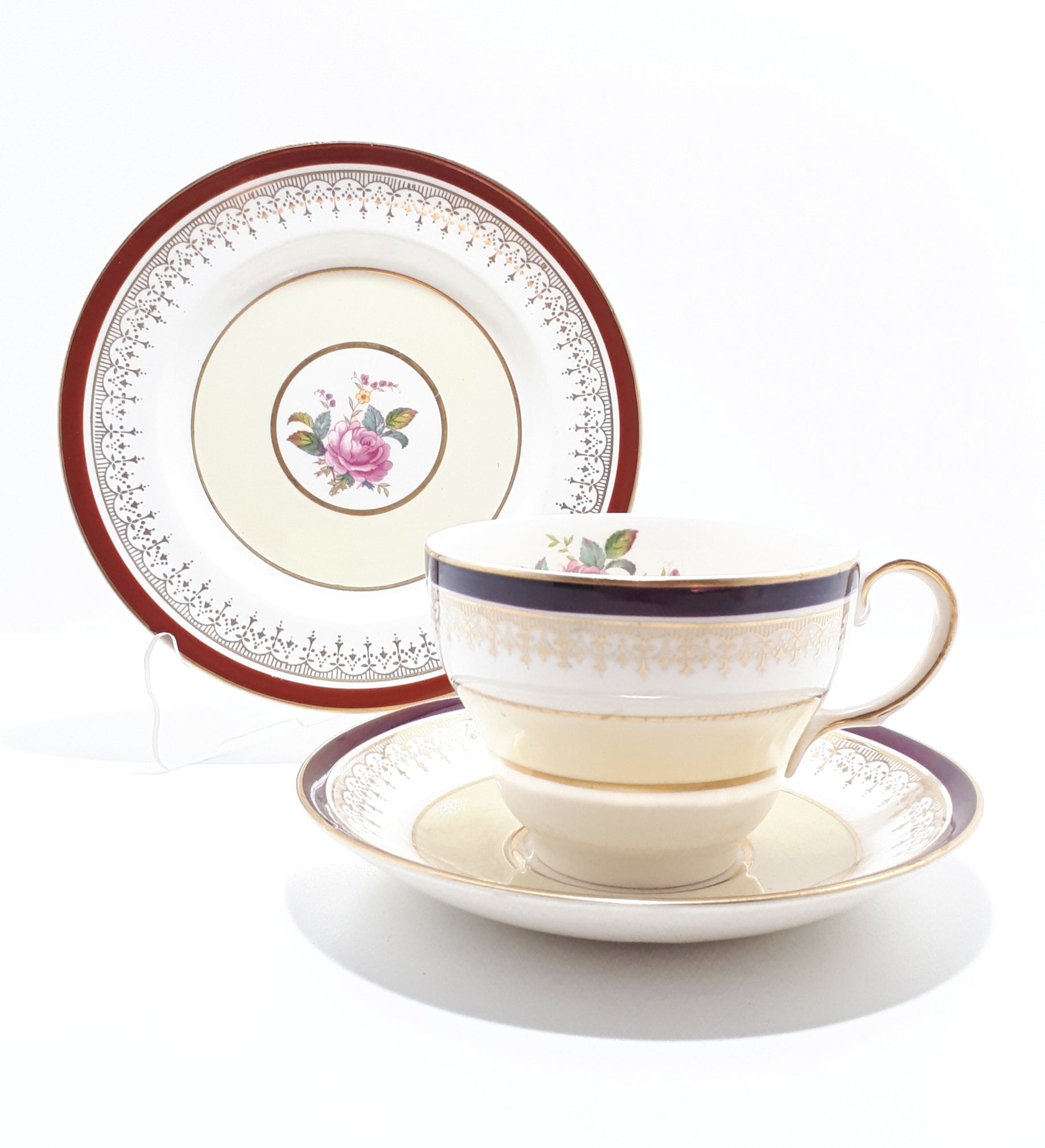 Antique Johnson Bros. Pareek Tea Trio – Cup, Saucer & Tea Plate