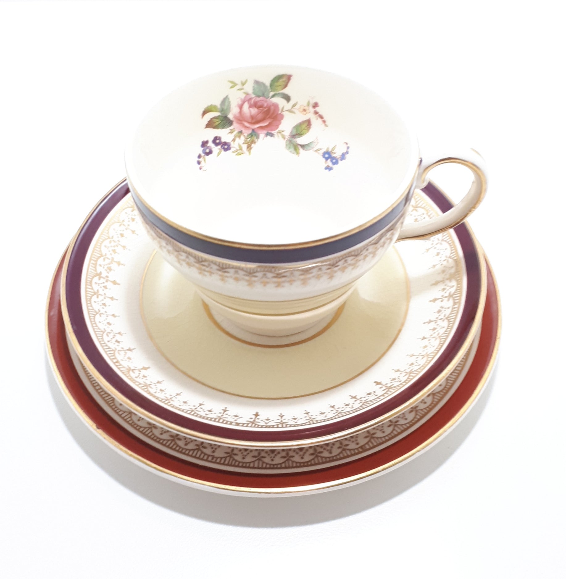 Antique Johnson Bros. Pareek Tea Trio – Cup, Saucer & Tea Plate