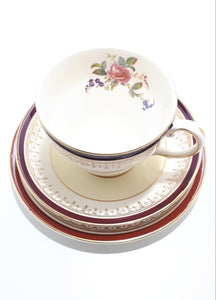 Antique Johnson Bros. Pareek Tea Trio – Cup, Saucer & Tea Plate
