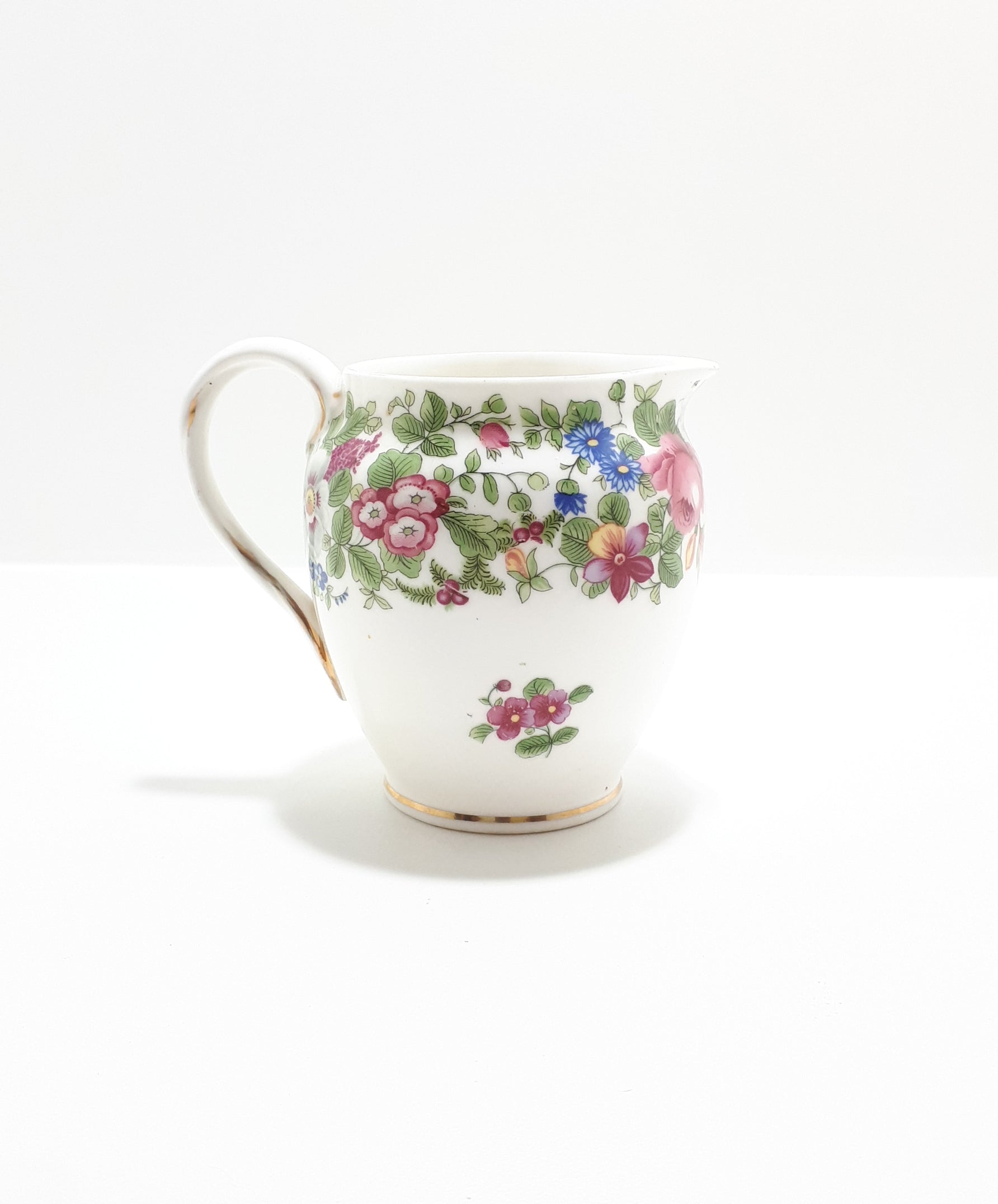 Rare Antique Fine Porcelain Crown Staffordshire Creamer