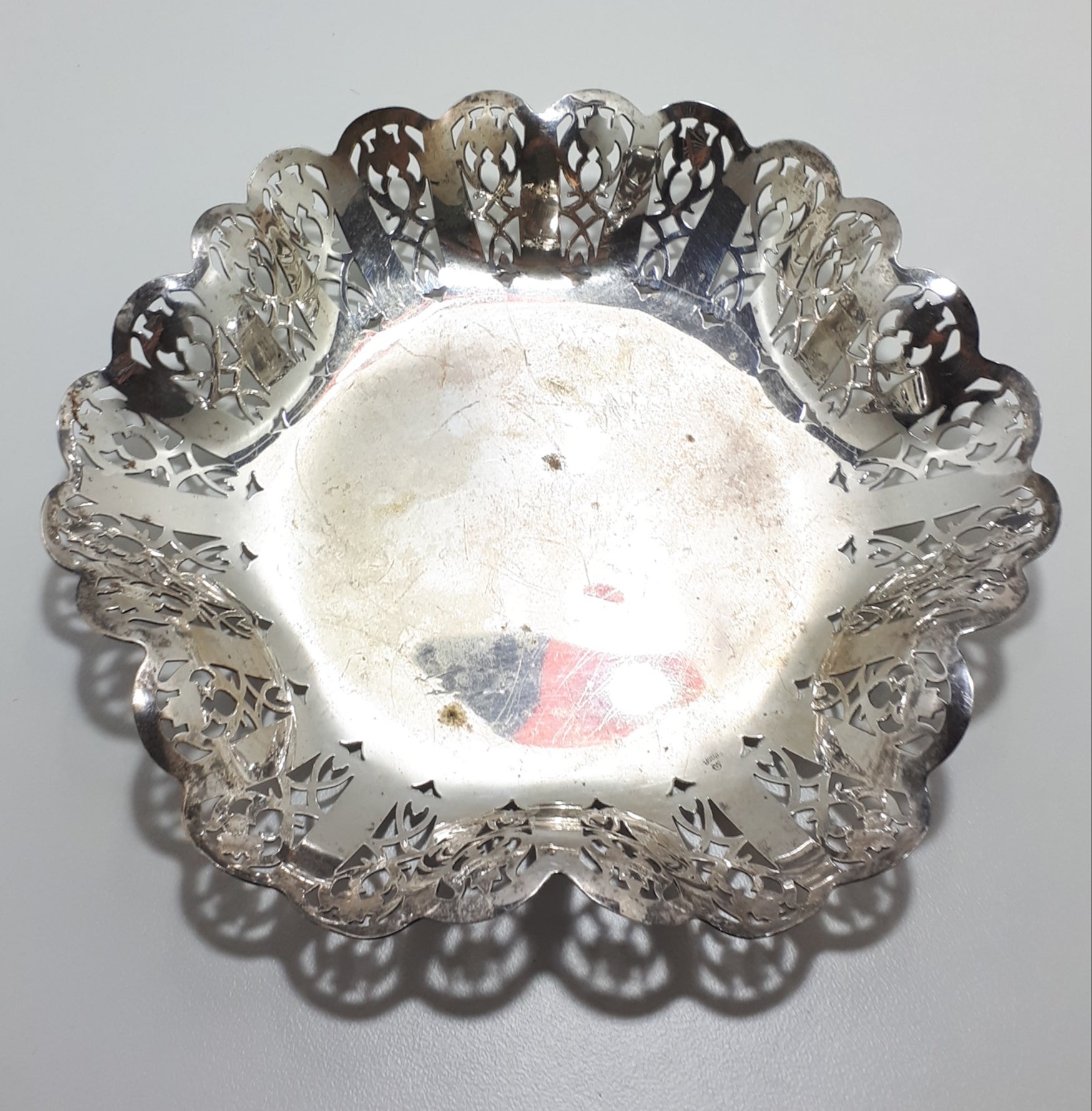 Silver Plated Pierced Display / Presentation Bowl