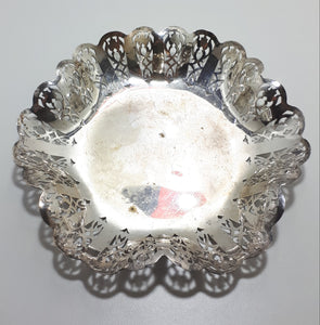 Silver Plated Pierced Display / Presentation Bowl