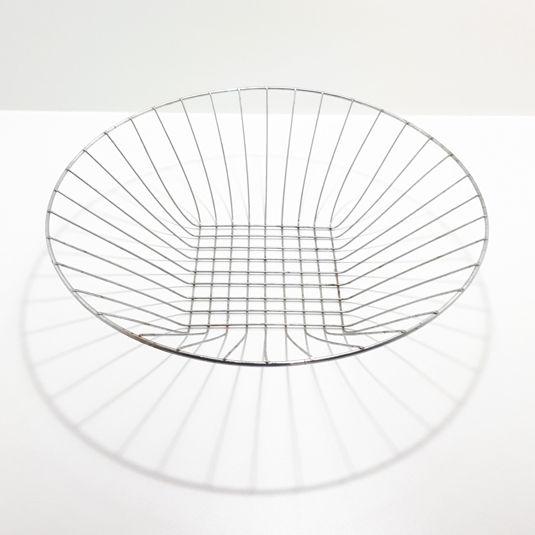Contemporary Steel Wire Flared Countertop Display Basket