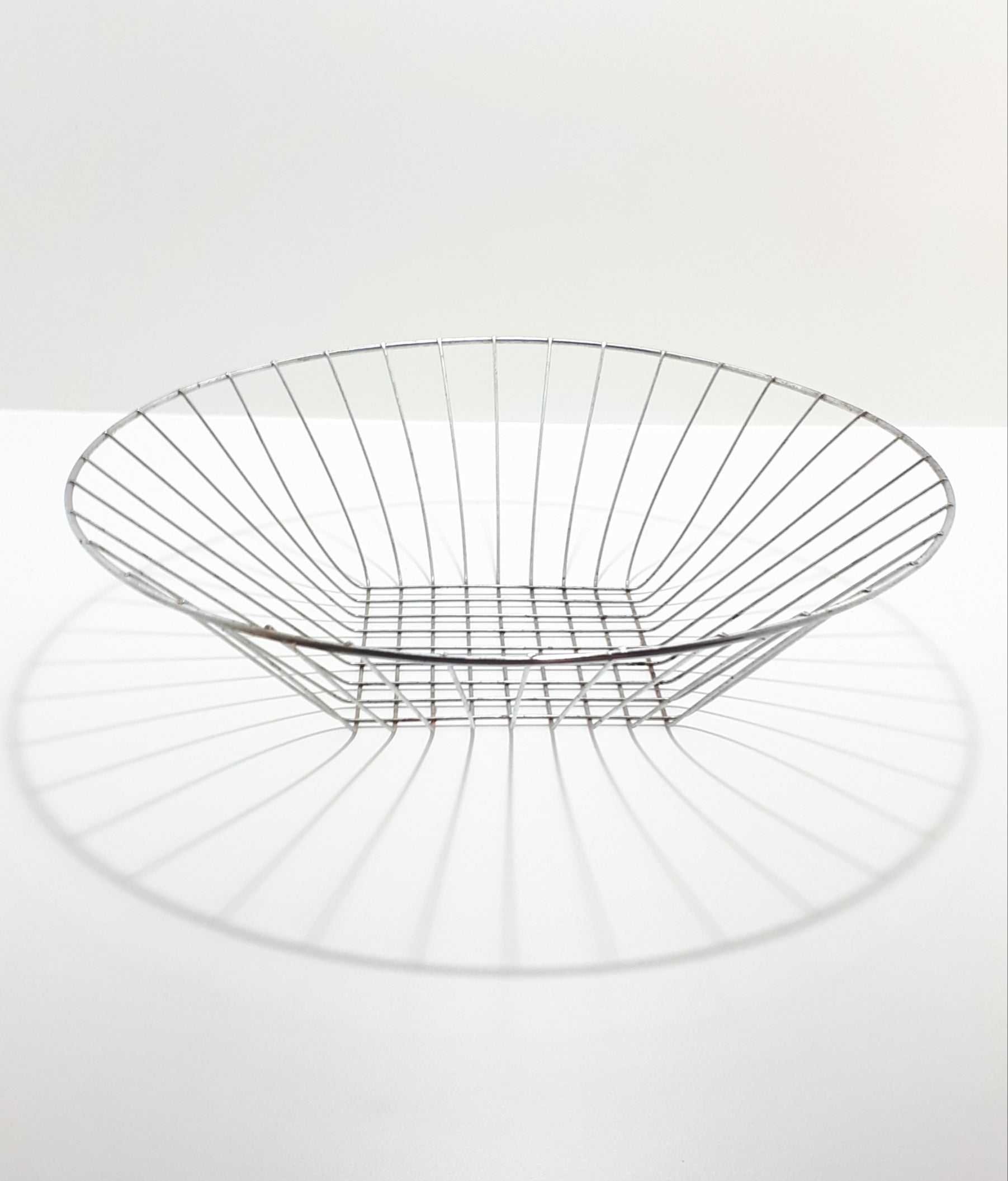 Contemporary Steel Wire Flared Countertop Display Basket