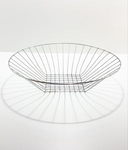 Contemporary Steel Wire Flared Countertop Display Basket