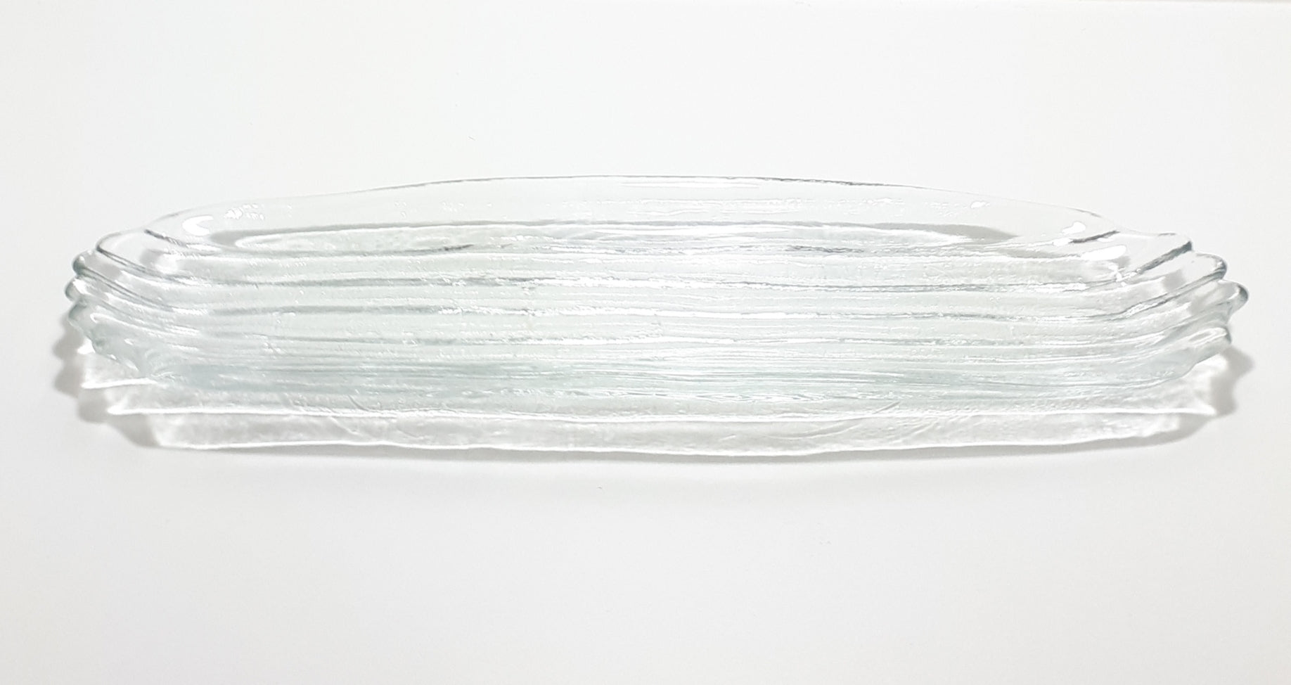 Vintage Fluted Pressed Glass Snack Tray