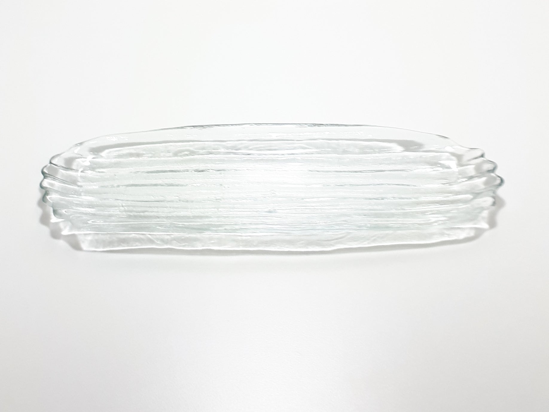 Vintage Fluted Pressed Glass Snack Tray