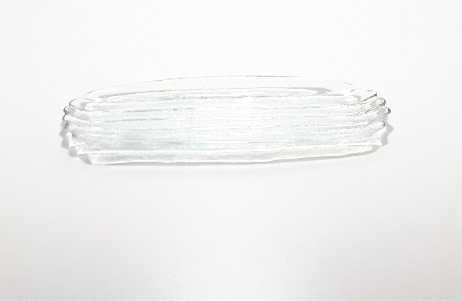 Vintage Fluted Pressed Glass Snack Tray