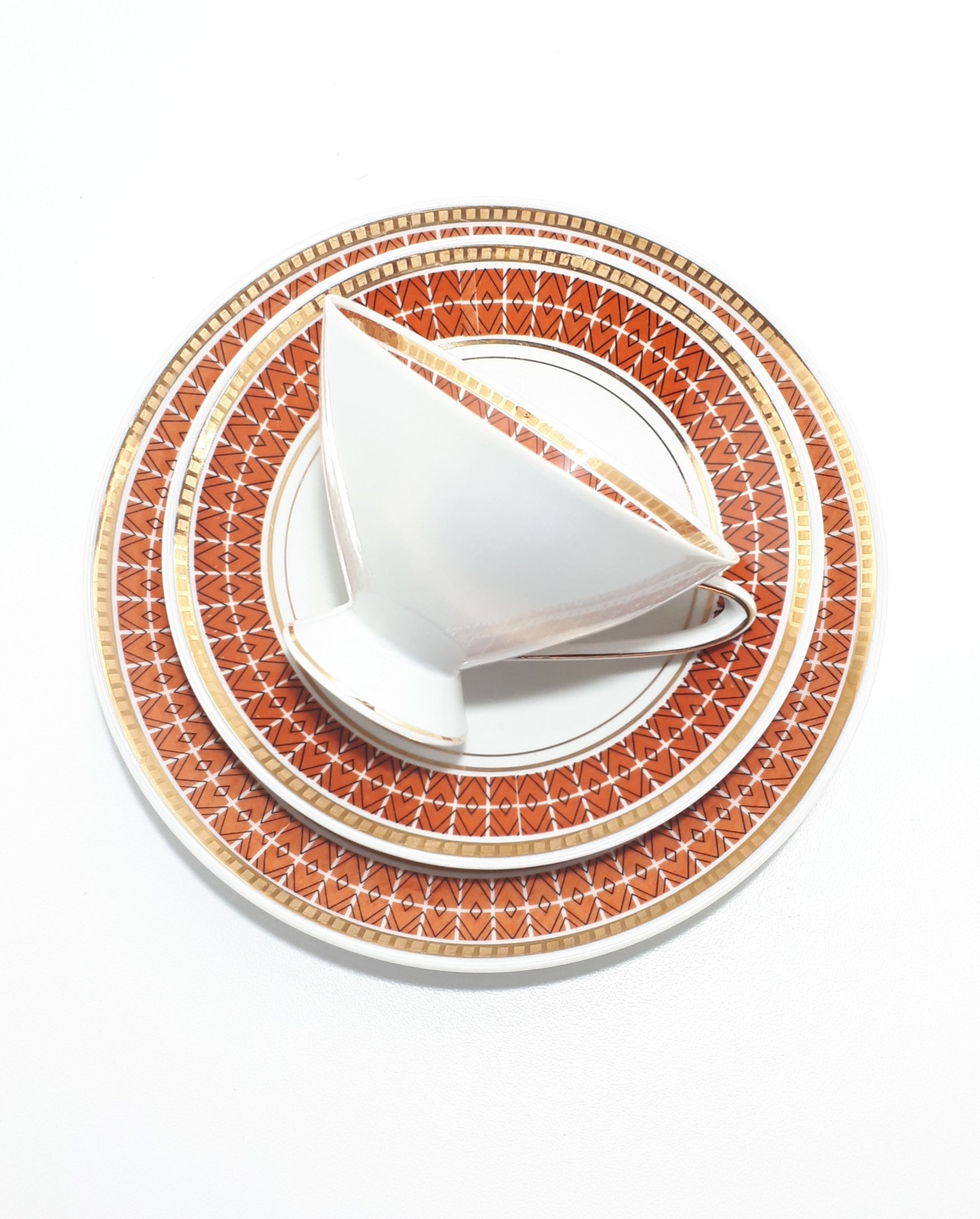 Plaue Schierholz (Germany) Tea Trio – Cup, Saucer & Tea Plate