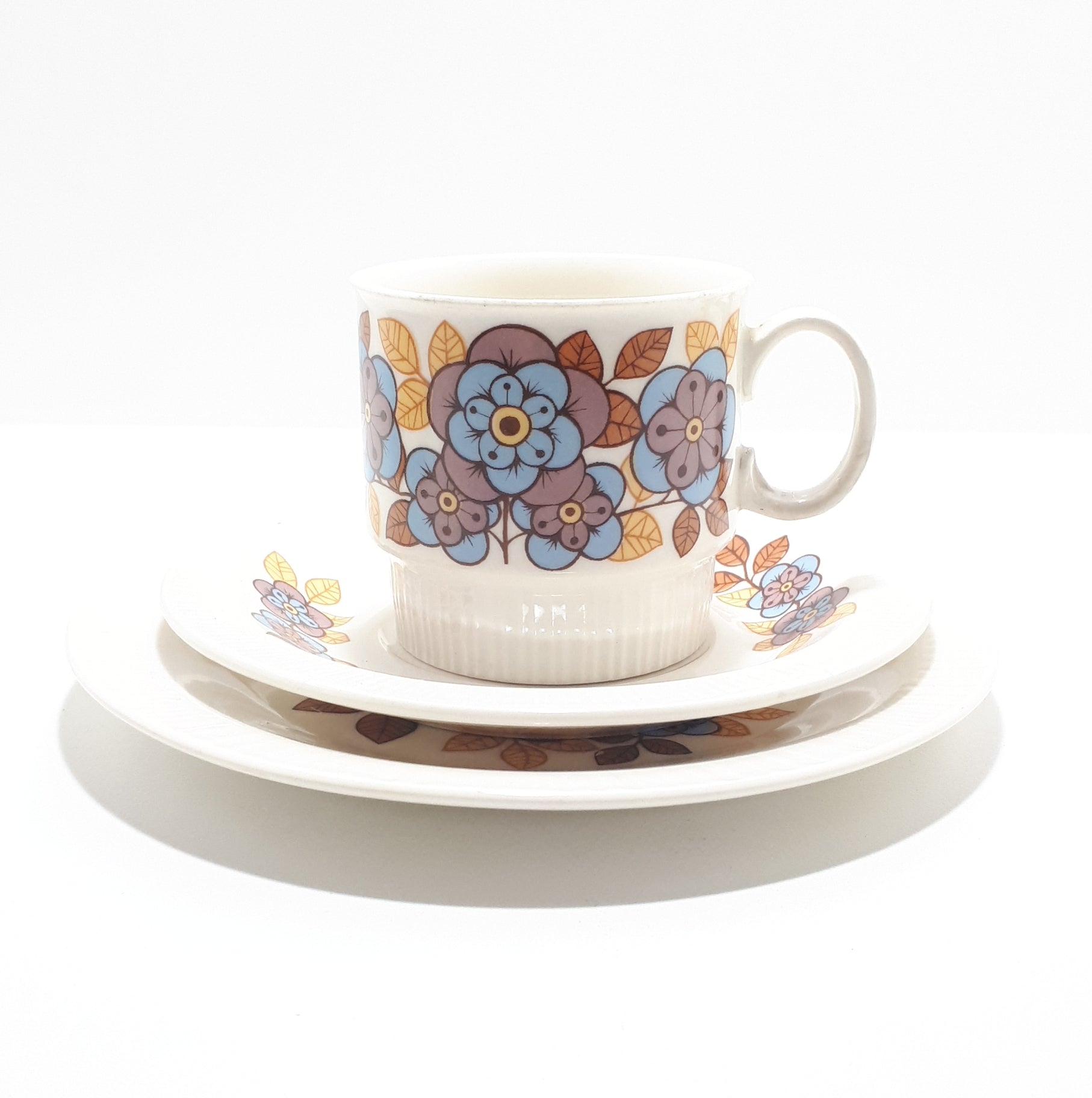 South-African Retro Continental China Tea/Coffee Trio – Cup, Saucer & Tea Plate