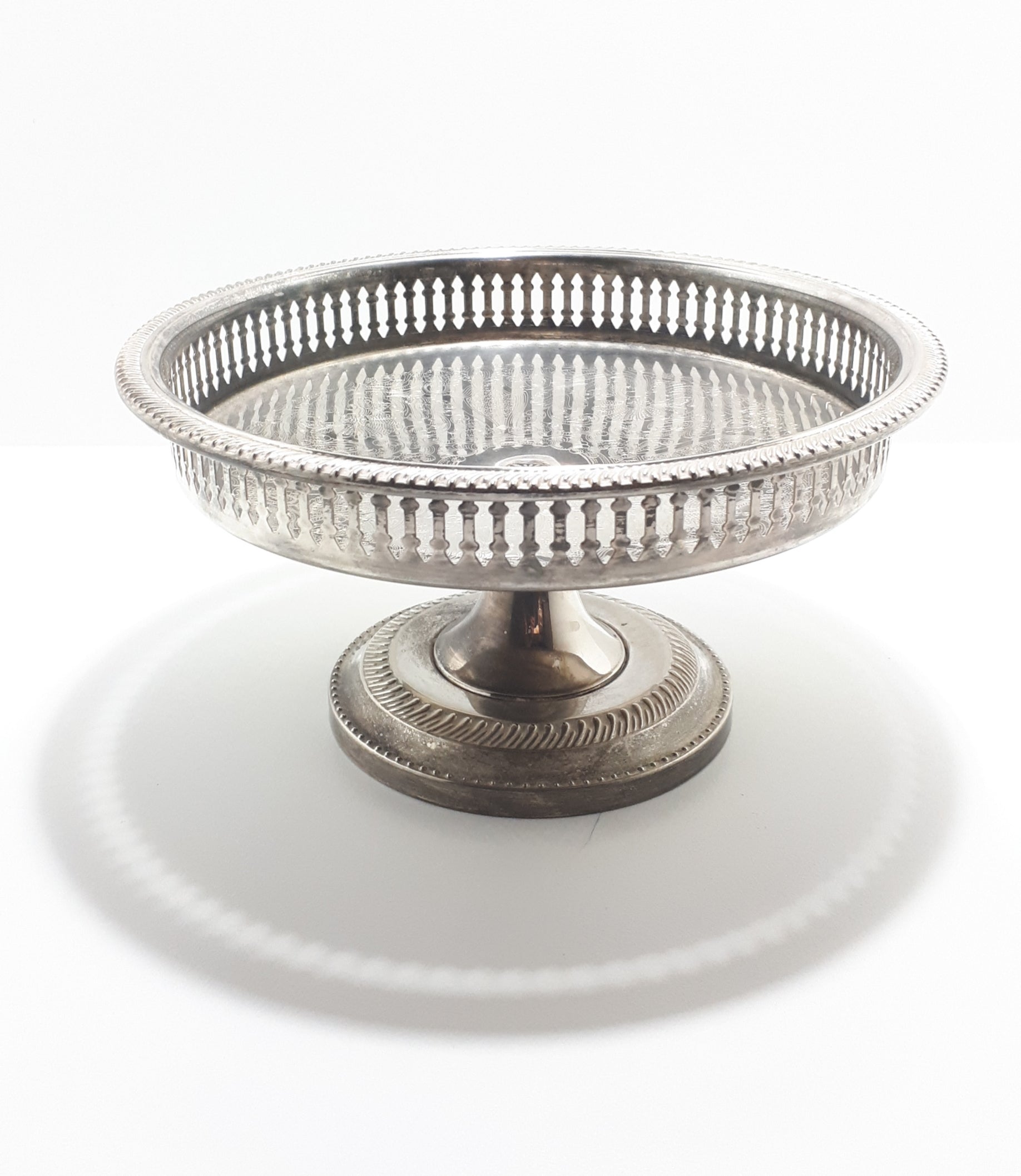 Vintage (Pre 1950’s) Pierced & Etched Silver Plated Tazza