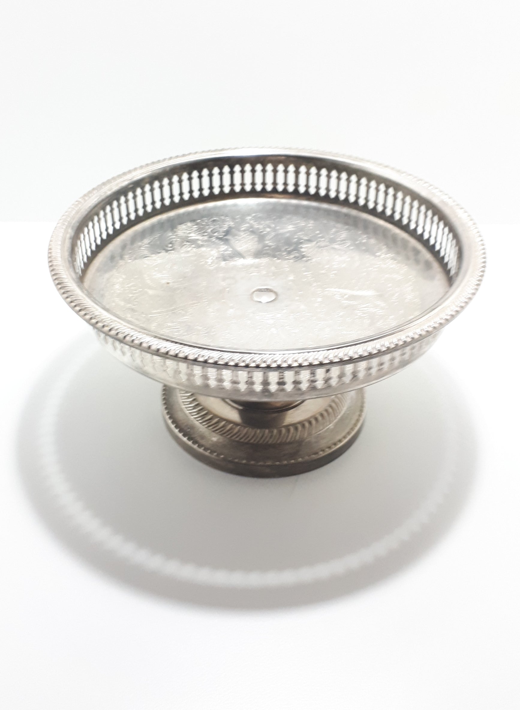 Vintage (Pre 1950’s) Pierced & Etched Silver Plated Tazza