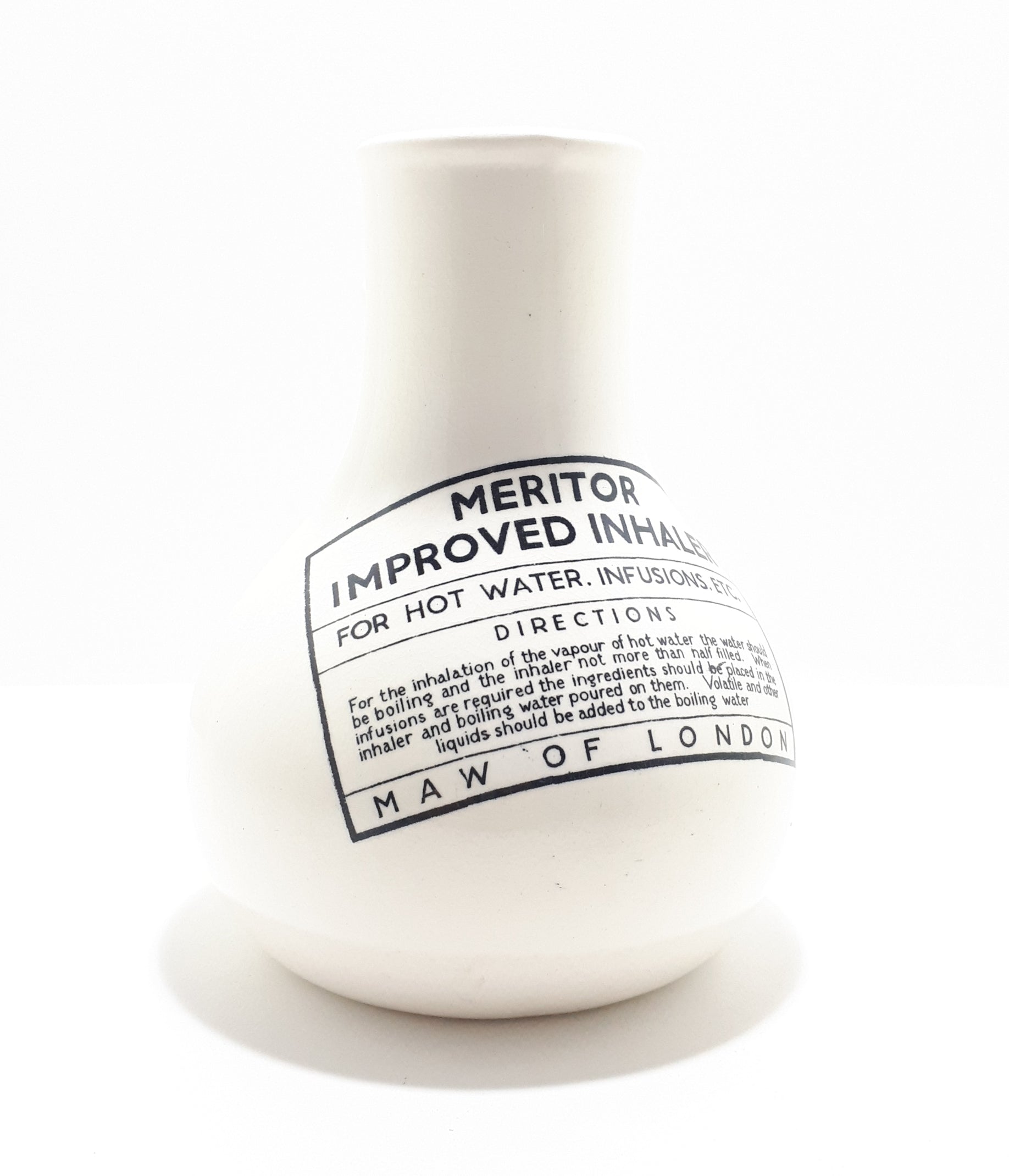 Rare Antique Ceramic Meritor Improved Inhaler By MAW Of London (Solomon Maw – Surgeons Instrument Maker)