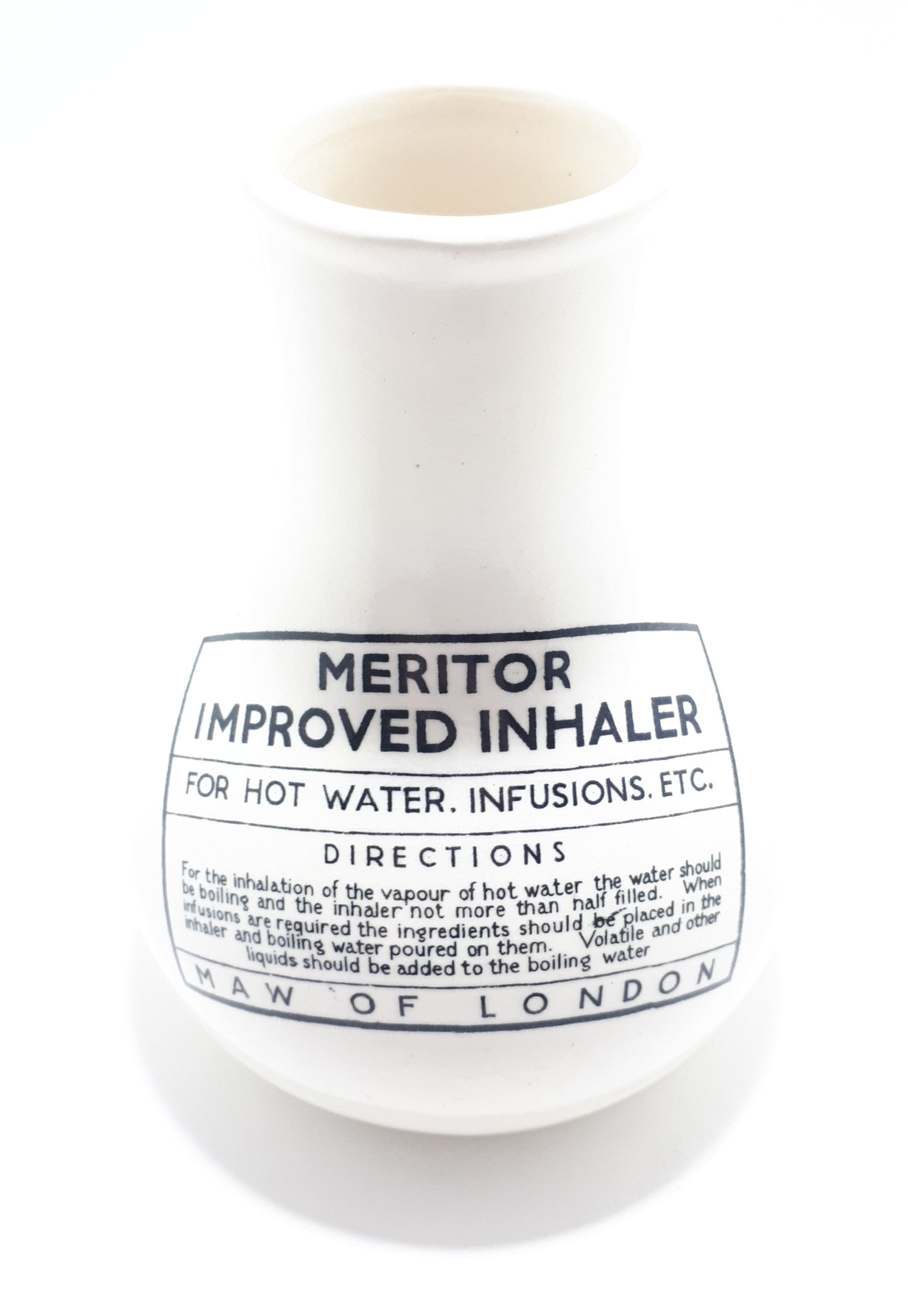 Rare Antique Ceramic Meritor Improved Inhaler By MAW Of London (Solomon Maw – Surgeons Instrument Maker)
