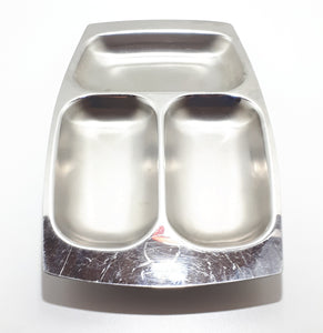 Vintage Stainless Steel Three-Division Tray