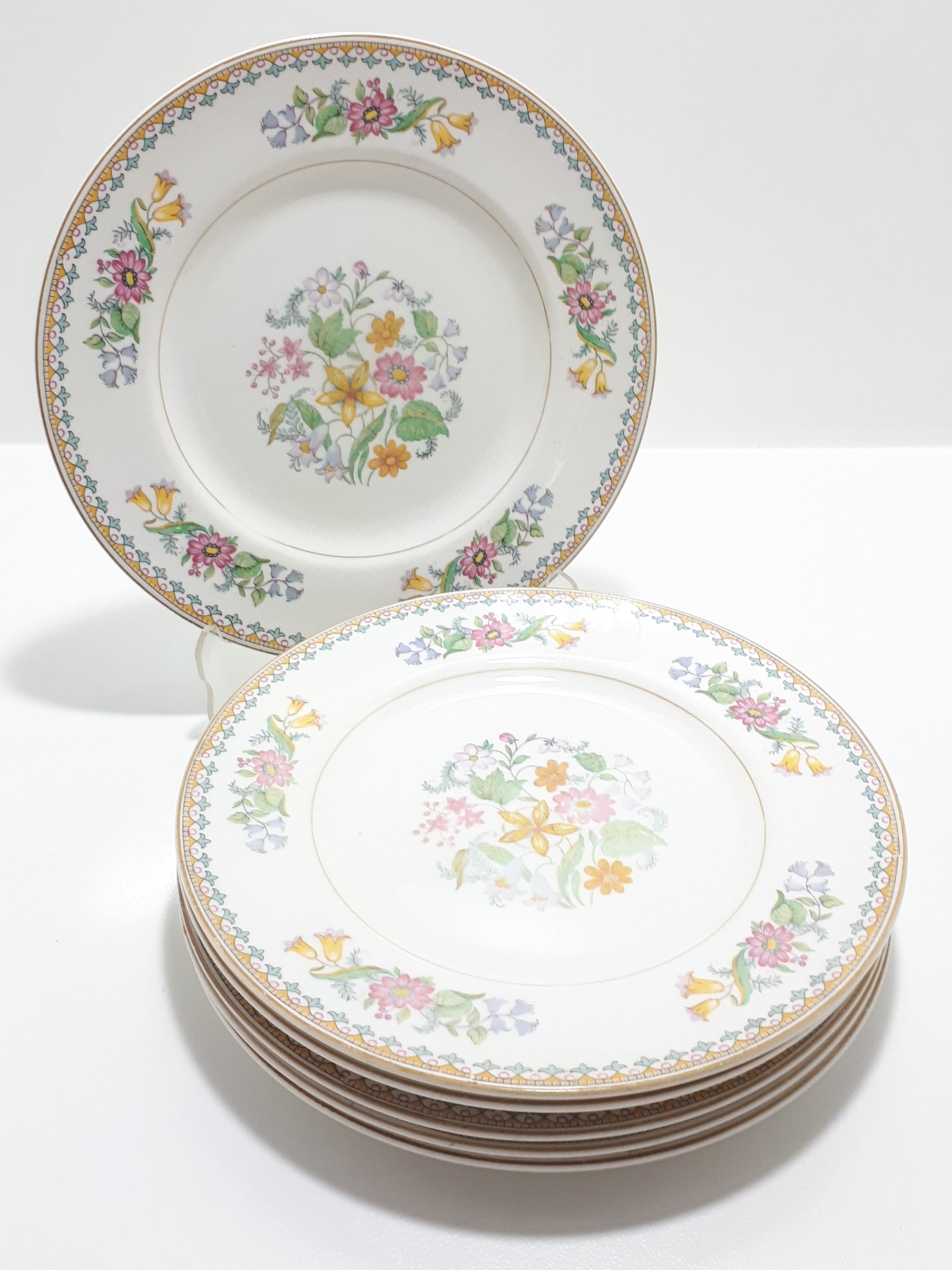 Early 1930’s Set Of 6 John Maddock & Sons Cake Plates
