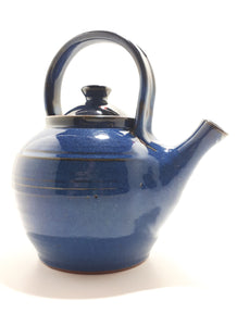 Vintage Studio Pottery Ceramic Cobalt Blue Glossy Glazed Tea Pot – Pristine Condition