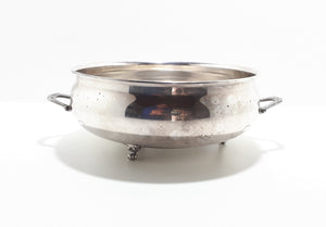 Antique (Early 1900’s) Paw Footed Silver Plated Emess Serving or Display Bowl With Handles