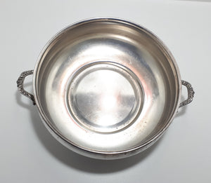 Antique (Early 1900’s) Paw Footed Silver Plated Emess Serving or Display Bowl With Handles