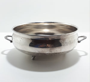 Antique (Early 1900’s) Paw Footed Silver Plated Emess Serving or Display Bowl With Handles